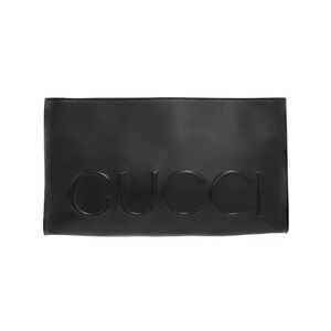 GUCCI Logo Leather Clutch Bag